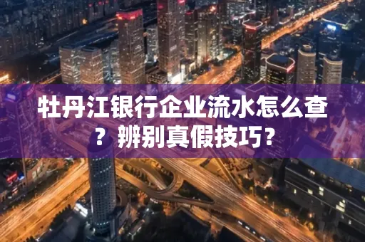 牡丹江银行企业流水怎么查？辨别真假技巧？