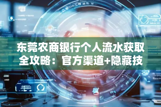 东莞农商银行个人流水获取全攻略：官方渠道+隐藏技巧大公开